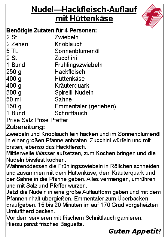 nudel hackfleich auflauf