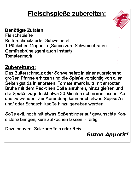 fleischspiese zubereiten