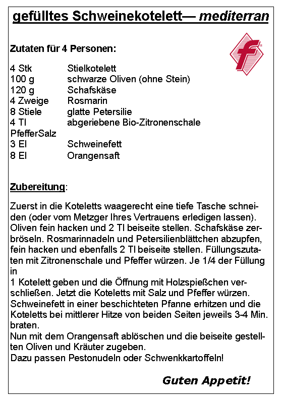 gefuellte schweinekotelett mediterran